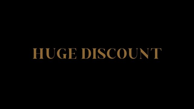 Huge Discount Modern Text Animation for Social Media  video