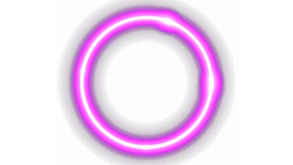 Mystical Glowing Purple Energy Ring in Dark Space - Futuristic Cosmic Design, Transparent Background © Iqbal