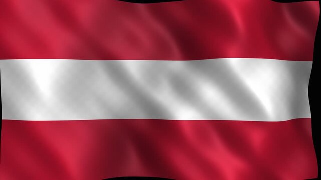 National flag of austria waving in the wind. 4K Video