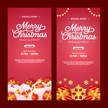 Christmas Special Sale Social Media Story Banner Template Set