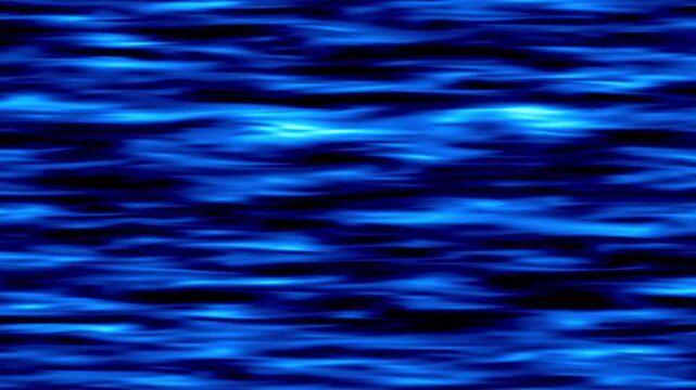 Abstract blue water surface with soft horizontal ripples and glowing reflections, creating a dark, calm and modern background texture