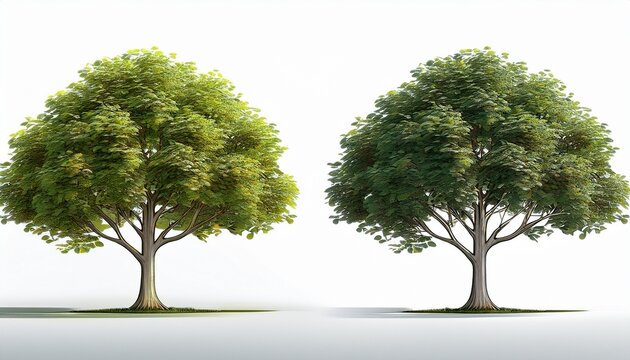 Isolated Cutout Tree Ulmus Minor In Different Variation Daylight Summer Season Best Use For Landscape Design And Post Pro Render