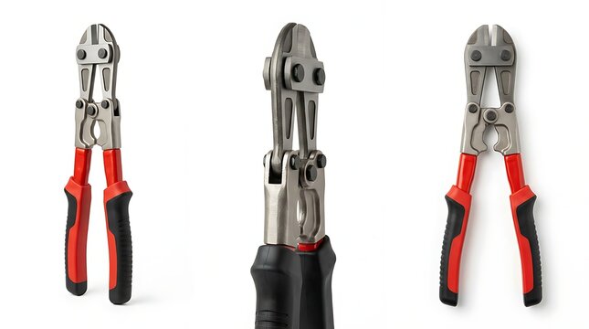 Bolt Cutters with Red Handles for Heavy Duty Metal Cutting Work