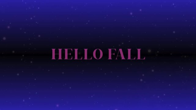 Hello Fall Animated Typography Text Motion Graphics  video