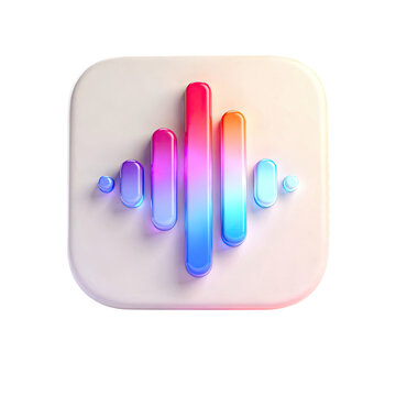 Colorful Sound Wave Icon for Audio and Music Apps