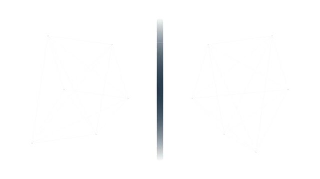 Cyber security data transmission on white background