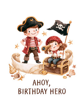 Celebrate Talk Like a Pirate Day with a fun pirate party featuring kids in costumes at a festive gathering