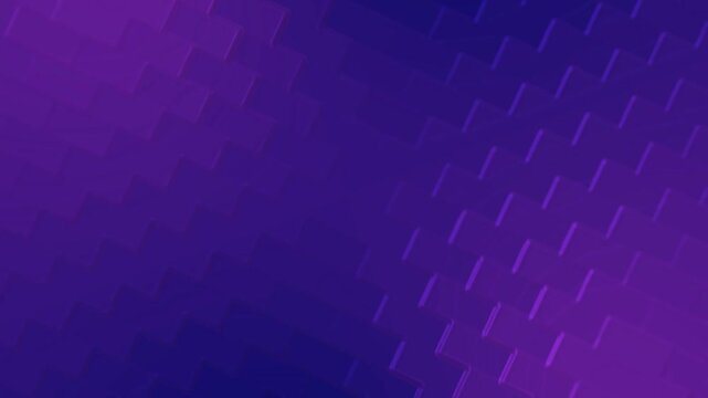 Abstract purple 3d geometric cube blocks background pattern. Modern block texture presentation backdrop. Dynamic dark violet square wall illustration.