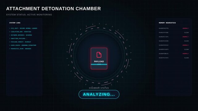Cyber security malware analysis in digital sandbox environment, for threat detection, payload detonation, system protection, vulnerability scanning, network defense operations
