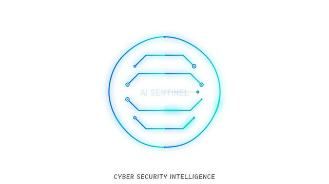 Cyber security intelligence icons on white background