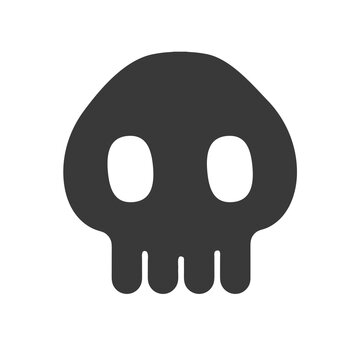 cartoon skull silhouette icon