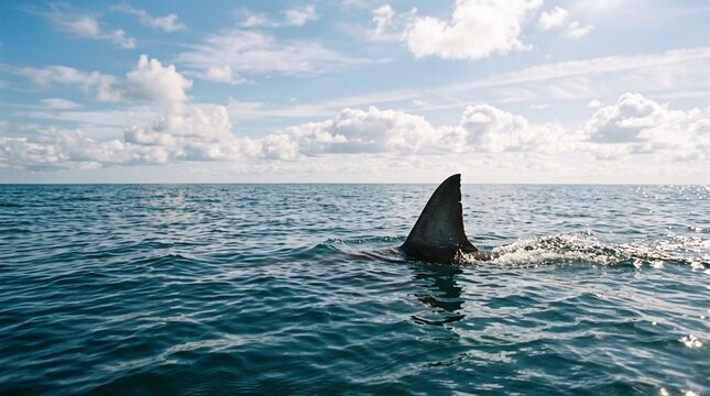 Shark fin above water level standard shot