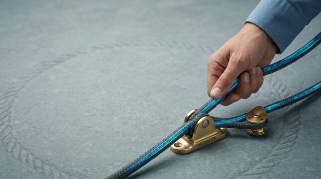 Person tying rope to illustrate leadership delegation by transferring workload to a capable supporting role with control