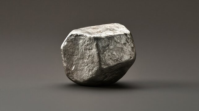 Silvery Gray Germanium Metal Specimen with Sculptural Facets