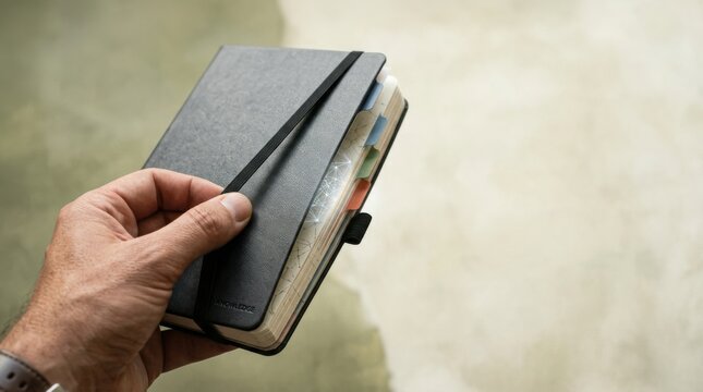 Man holding a wallet to visualize portable knowledge system for keeping essential business information accessible
