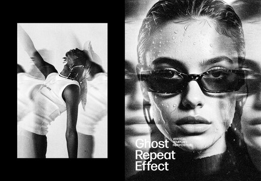 Ghost Repeat Photo Effect For Poster And Social Media Design