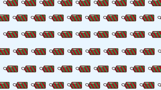 Christmas Brown Pinecone Rustic Winter Holiday Pattern Loop Animation