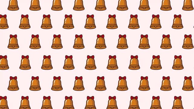 Christmas Orange Candy Playful Holiday Pattern Seamless Loop Animation