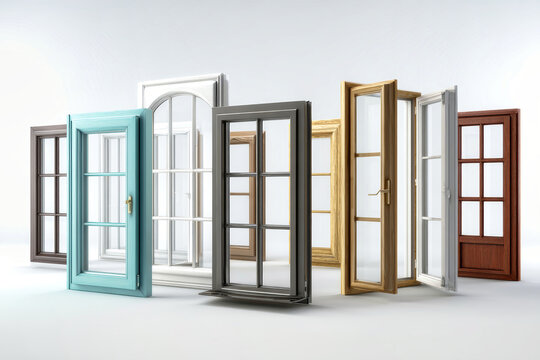This collection showcases various types of windows and doors fea