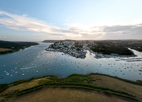 Salcombe Aerial Panorama - Devon, UK 