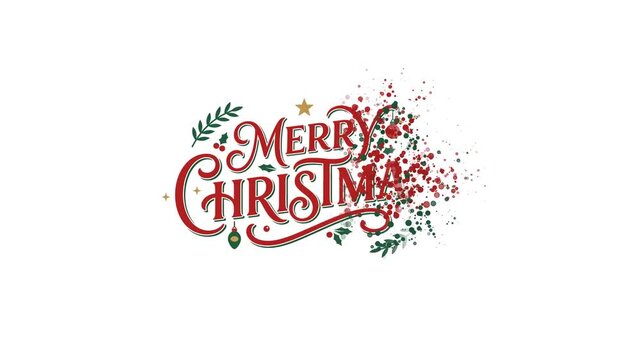 Christmas Decorative Holiday Typography Elegant Reveal Animation