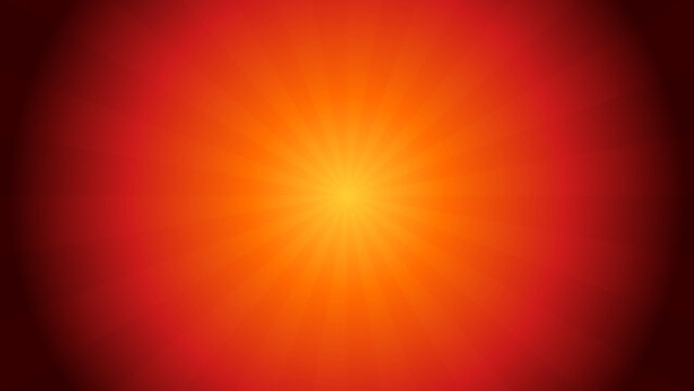 Dynamic abstract radial gradient background with a glowing sunburst effect, featuring a warm spectrum from deep red to bright orange, ideal for vibrant digital projects and graphic design