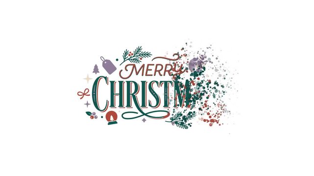 Christmas Cheerful Holiday Title Progressive Typography Reveal