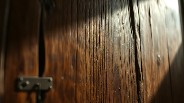 Close-up of an aged wooden church door with faint abstract impressions.