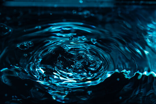 394.Dynamic Ripples of Dark Blue Water