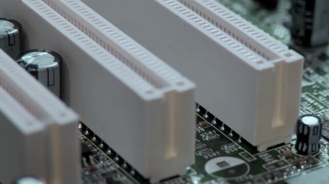 Detailed Computer Circuitry and Microchip Macro Zoom Technology View