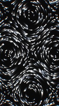 Glowing neon streaks spiral into dynamic vortex eddies in a vertical 3D animation loop tailored for smartphone screens and electronic music social promotions