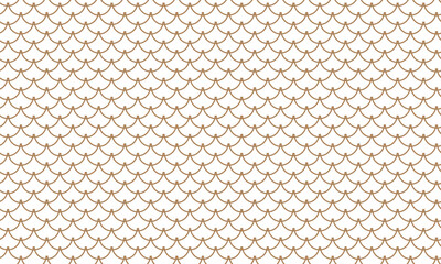 simple brown outline fish scale pattern for banner poster background. © kowsar