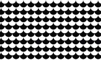 simple black fish scale pattern for banner poster background. © kowsar