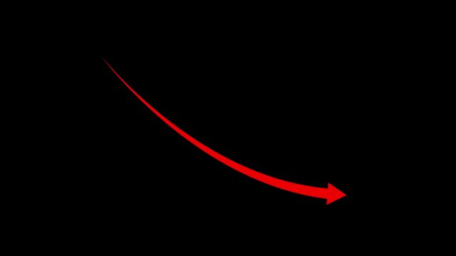 Abstract arrow down chart of economy icon animated up to down arrow animation direction animation.