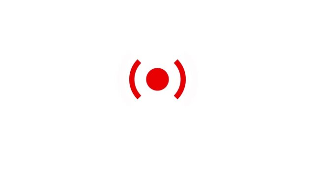 Animated wifi with Alpha Channel. Animated wifi internet network icon. Loop wi-fi symbol icon signal graphic concept.
