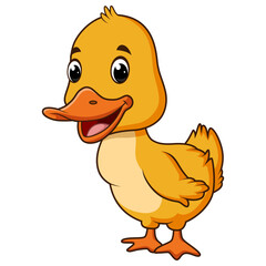 Fototapeta premium Cute duck cartoon character illustration