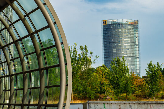 View of the headquarters of  german Postal carrier DHL