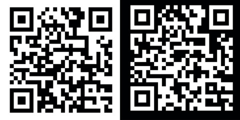 Fototapeta premium Qr code Set on white background, qr code icon set on transparent background
