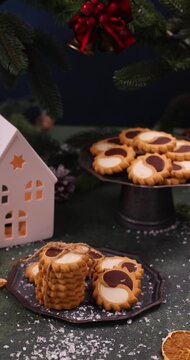 Delicious yin yang cookies for christmas holiday
