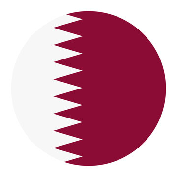 Round flag of Qatar. Click the round button Qatar