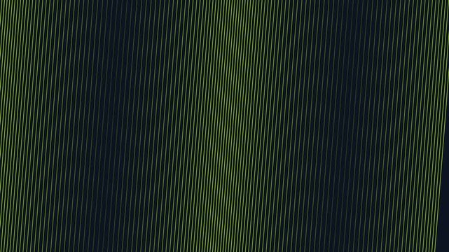 Vibrant neon green vertical lines moving across a dark backdrop in this high quality seamless digital motion video footage featuring smooth linear patterns and abstract light