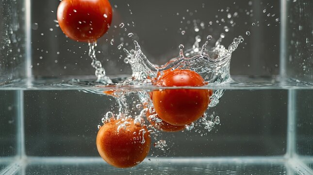 cherry tomatoes in water