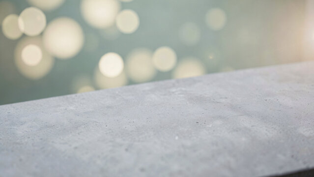 Terrazzo Tabletop With Embedded Marble Flecks on Modern Penthouse Balcony Bar with Glass Railings Lu