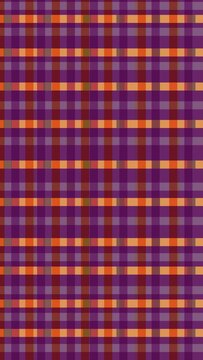 Purple and orange plaid seamless pattern horizontal tartan grid background