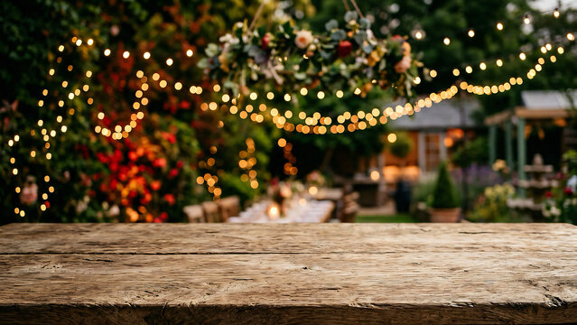 Rustic Weathered Oak Table Top As Clean Stage