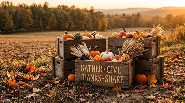 Rustic autumn harvest in a greenhouse