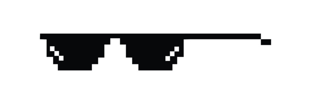 Pixel glasses isolated on white background. vector Illstration. White background.
