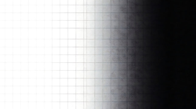 Abstract grid pattern with smooth transition from bright white to dark shadow for graphic design backgrounds
