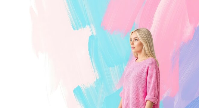 This soft abstract background features large expressive brush strokes in light pastel hues of pink and blue for a modern artistic look, design, brush, strokes