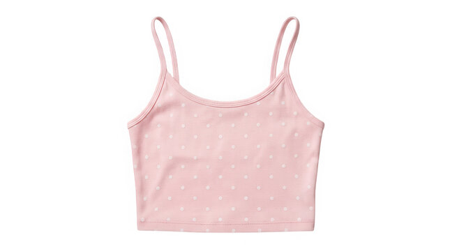 Pink bralette tank top isolated on transparent background